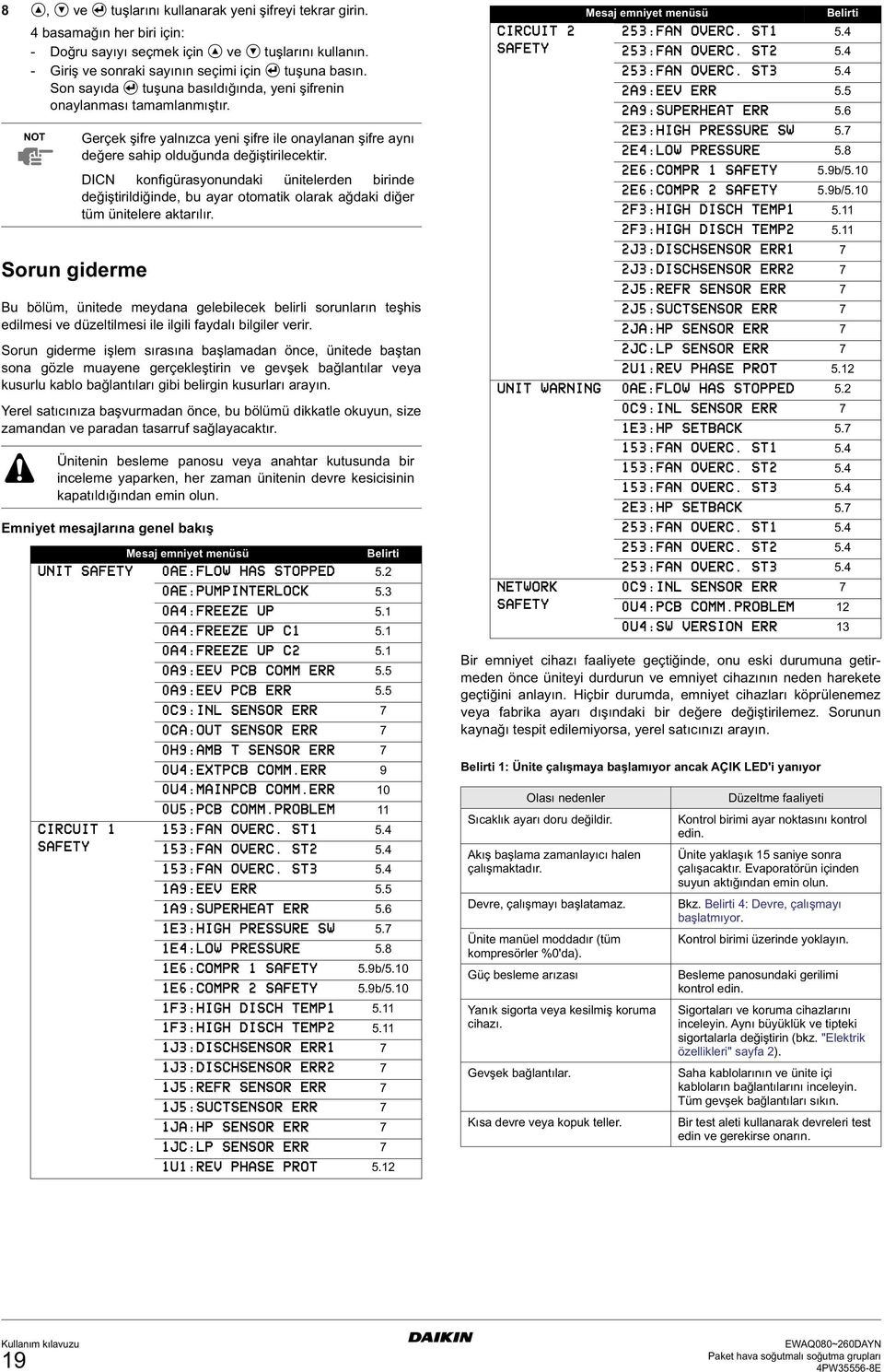 DICN konfigürasyonundaki ünitelerden birinde değiştirildiğinde, bu ayar otomatik olarak ağdaki diğer tüm ünitelere aktarılır.