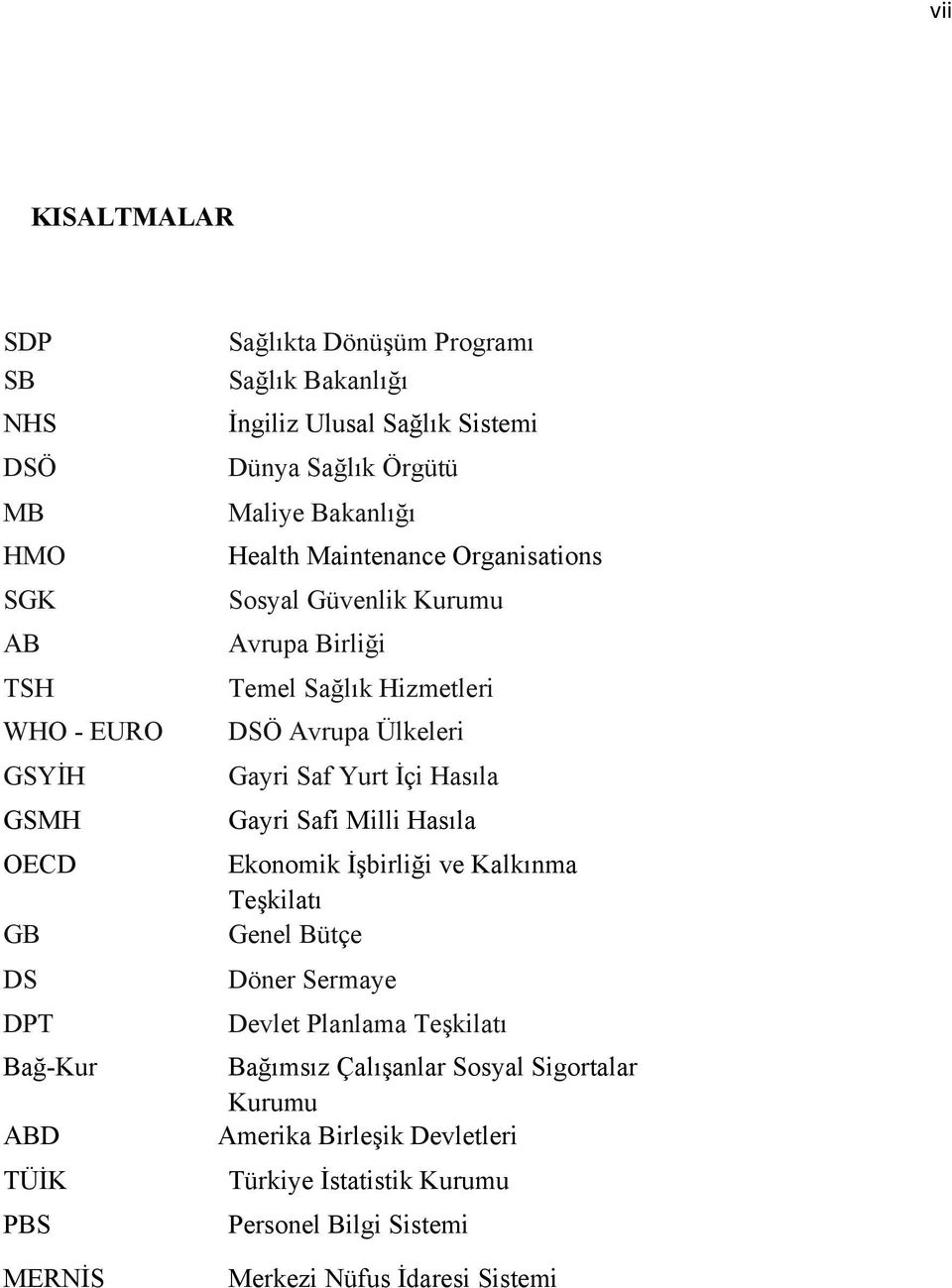 Hizmetleri DSÖ Avrupa Ülkeleri Gayri Saf Yurt İçi Hasıla Gayri Safi Milli Hasıla Ekonomik İşbirliği ve Kalkınma Teşkilatı Genel Bütçe Döner Sermaye Devlet