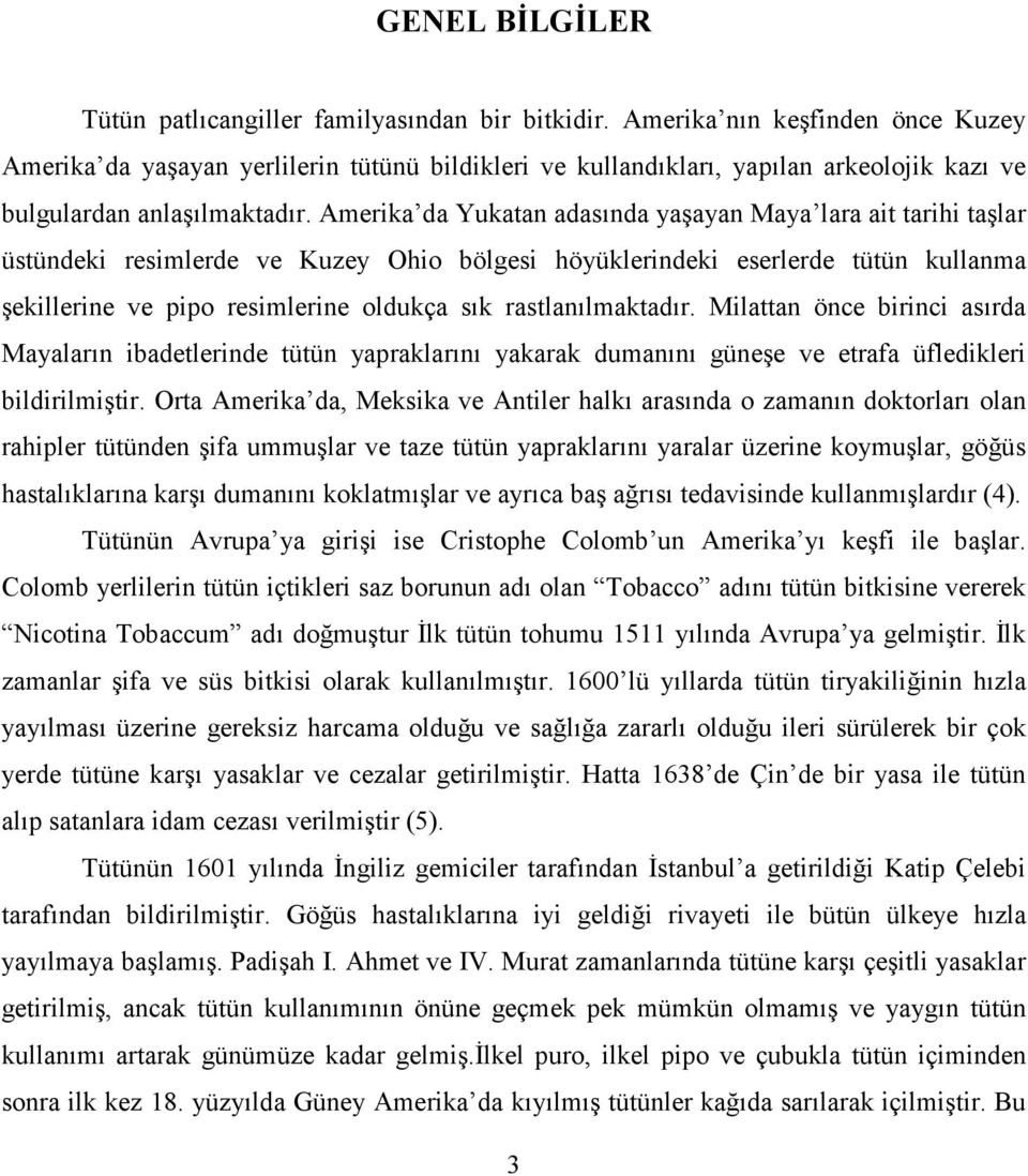 Amerika da Yukatan adasında yaşayan Maya lara ait tarihi taşlar üstündeki resimlerde ve Kuzey Ohio bölgesi höyüklerindeki eserlerde tütün kullanma şekillerine ve pipo resimlerine oldukça sık