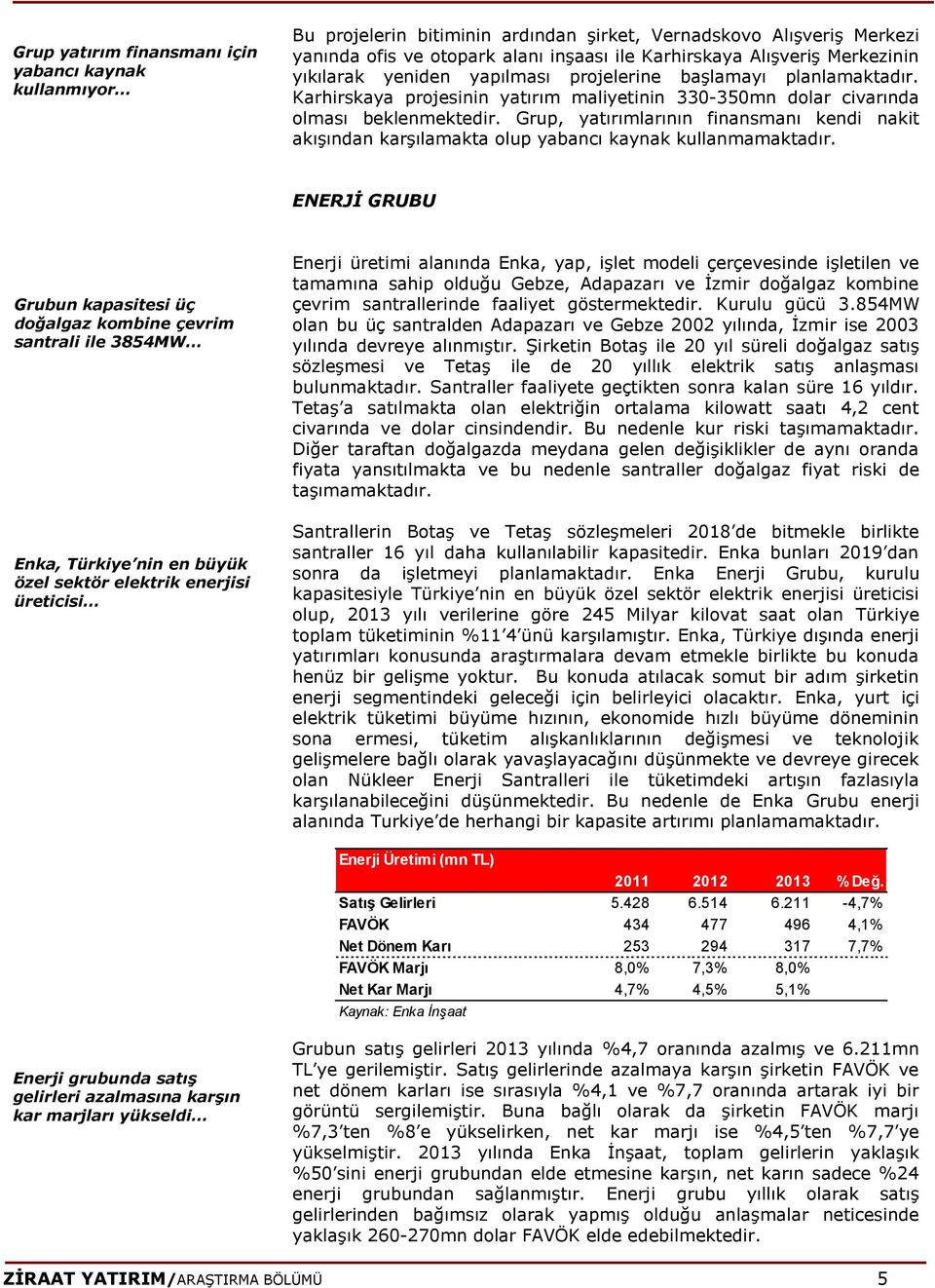 Grup, yatırımlarının finansmanı kendi nakit akışından karşılamakta olup yabancı kaynak kullanmamaktadır.