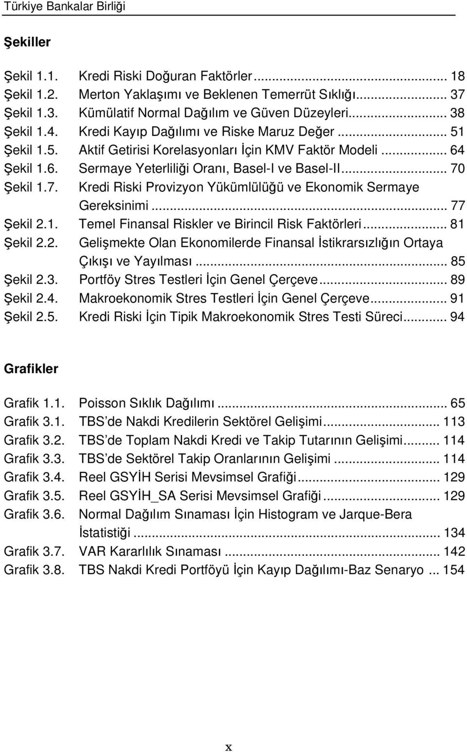 ekil 1.7. Kredi Riski Provizyon Yükümlülüü ve Ekonomik Sermaye Gereksinimi... 77 ekil 2.1. Temel Finansal Riskler ve Birincil Risk Faktörleri... 81 ekil 2.2. Gelimekte Olan Ekonomilerde Finansal stikrarszln Ortaya Çk ve Yaylmas.