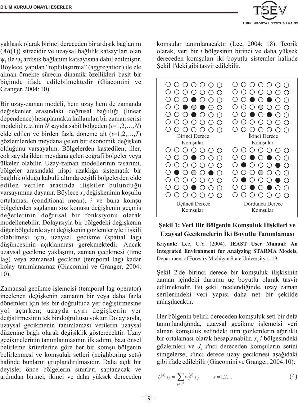 Bir uzay-zaman modeli, hem uzay hem de zamanda deðiþkenler arasýndaki doðrusal baðlýlýðý (linear dependence) hesaplamakta kullanýlan bir zaman serisi modelidir.