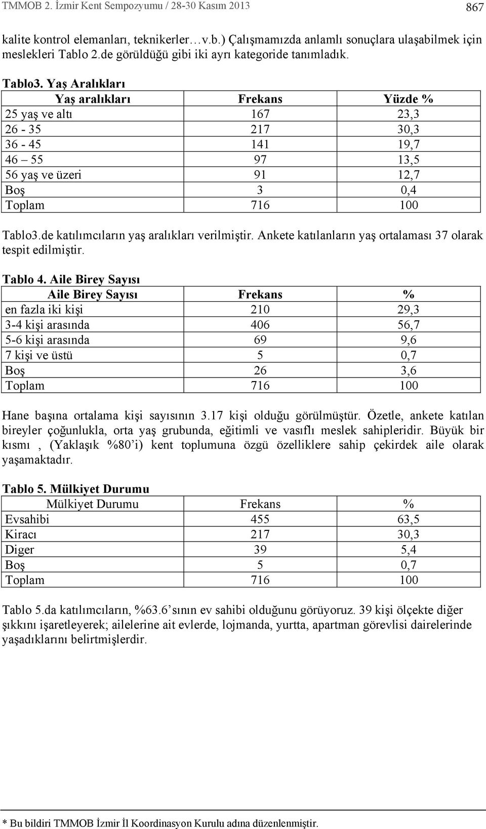 Ankete kat lanlar n yaş ortalamas 37 olarak tespit edilmiştir. Tablo 4.