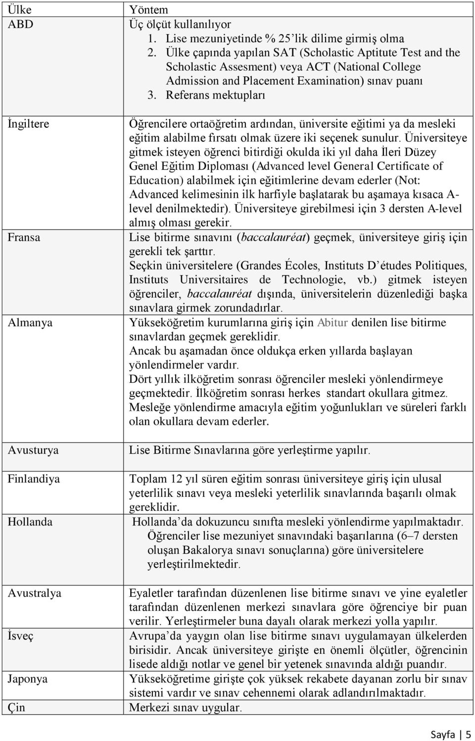 Referans mektupları Öğrencilere ortaöğretim ardından, üniversite eğitimi ya da mesleki eğitim alabilme fırsatı olmak üzere iki seçenek sunulur.