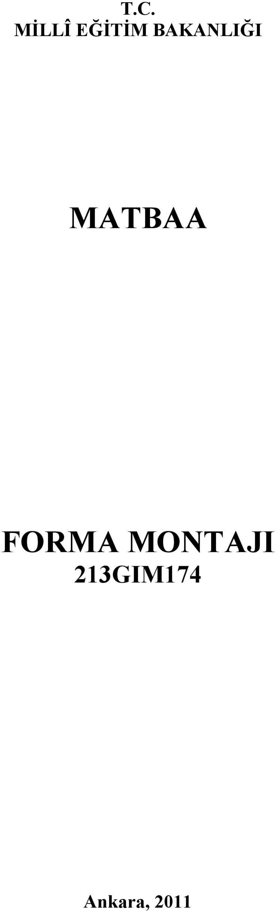 FORMA MONTAJI