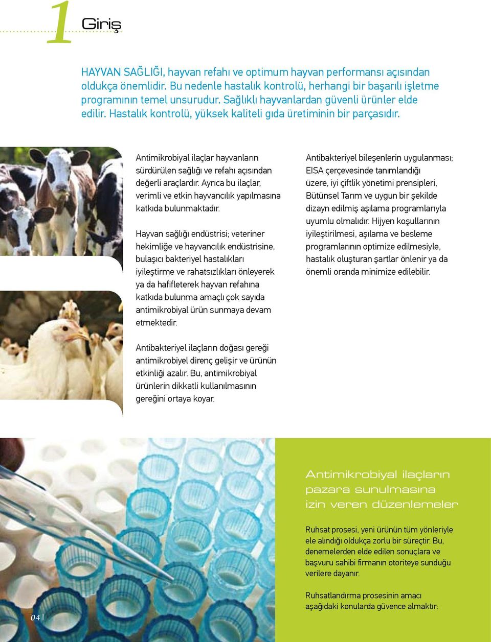 Antimikrobiyal ilaçlar hayvanların sürdürülen sağlığı ve refahı açısından değerli araçlardır. Ayrıca bu ilaçlar, verimli ve etkin hayvancılık yapılmasına katkıda bulunmaktadır.