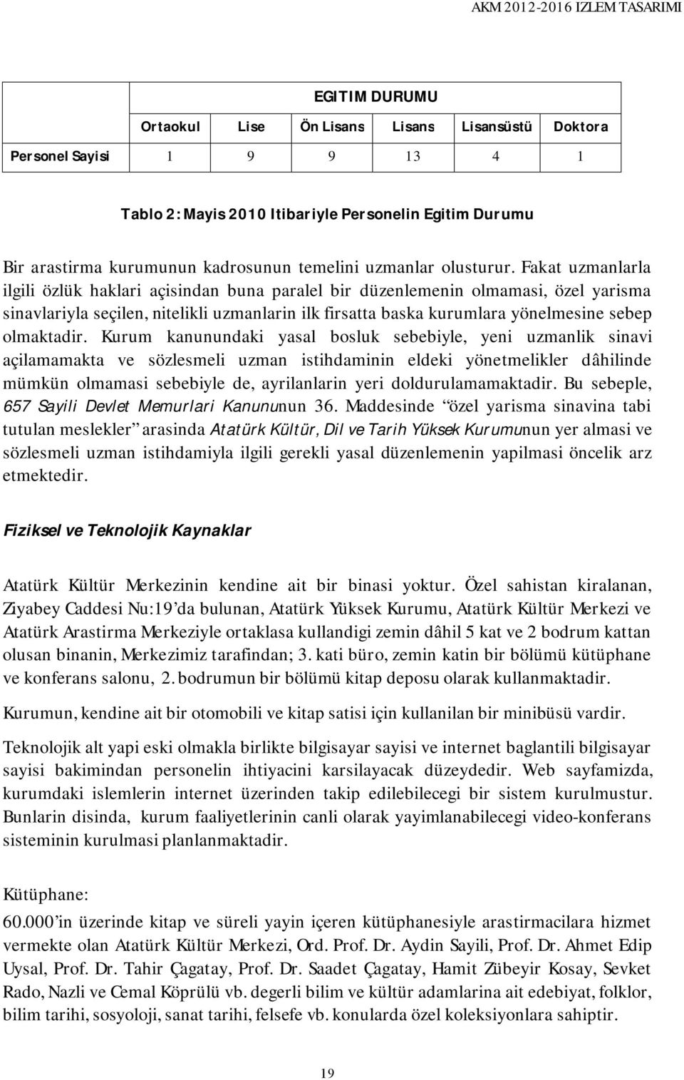 Fakat uzmanlarla ilgili özlük haklari açisindan buna paralel bir düzenlemenin olmamasi, özel yarisma sinavlariyla seçilen, nitelikli uzmanlarin ilk firsatta baska kurumlara yönelmesine sebep