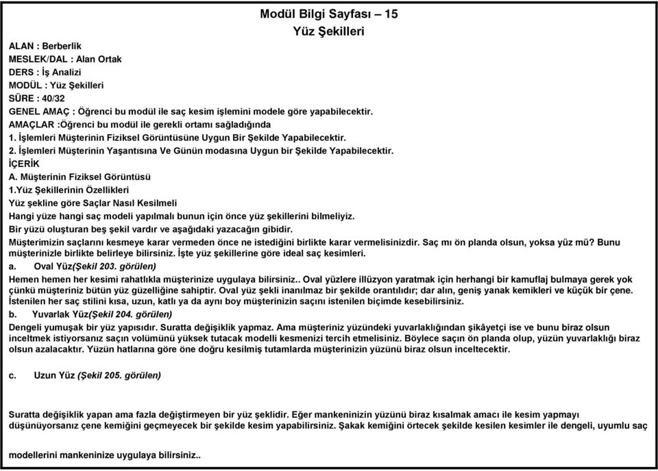 İşlemleri Müşterinin Yaşantısına Ve Günün modasına Uygun bir Şekilde Yapabilecektir. A. Müşterinin Fiziksel Görüntüsü 1.