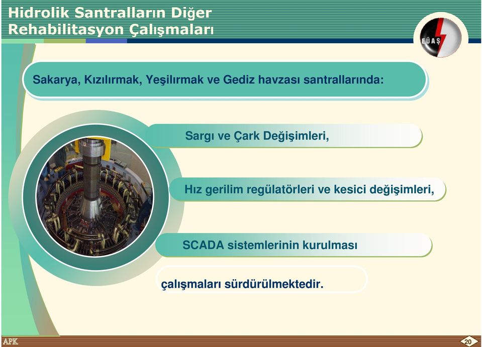 Çark Değişimleri, Hız gerilim regülatörleri ve kesici