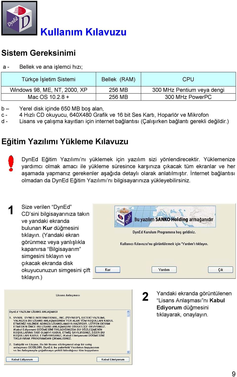 6 MB 300 MHz Pentium veya dengi Mac OS 10.2.