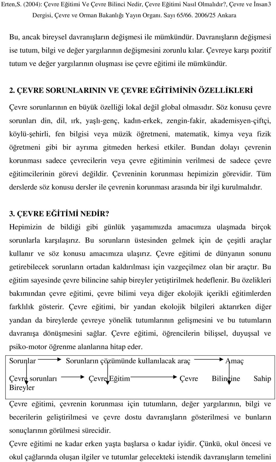 ÇEVRE SORUNLARININ VE ÇEVRE EĞİTİMİNİN ÖZELLİKLERİ Çevre sorunlarının en büyük özelliği lokal değil global olmasıdır.