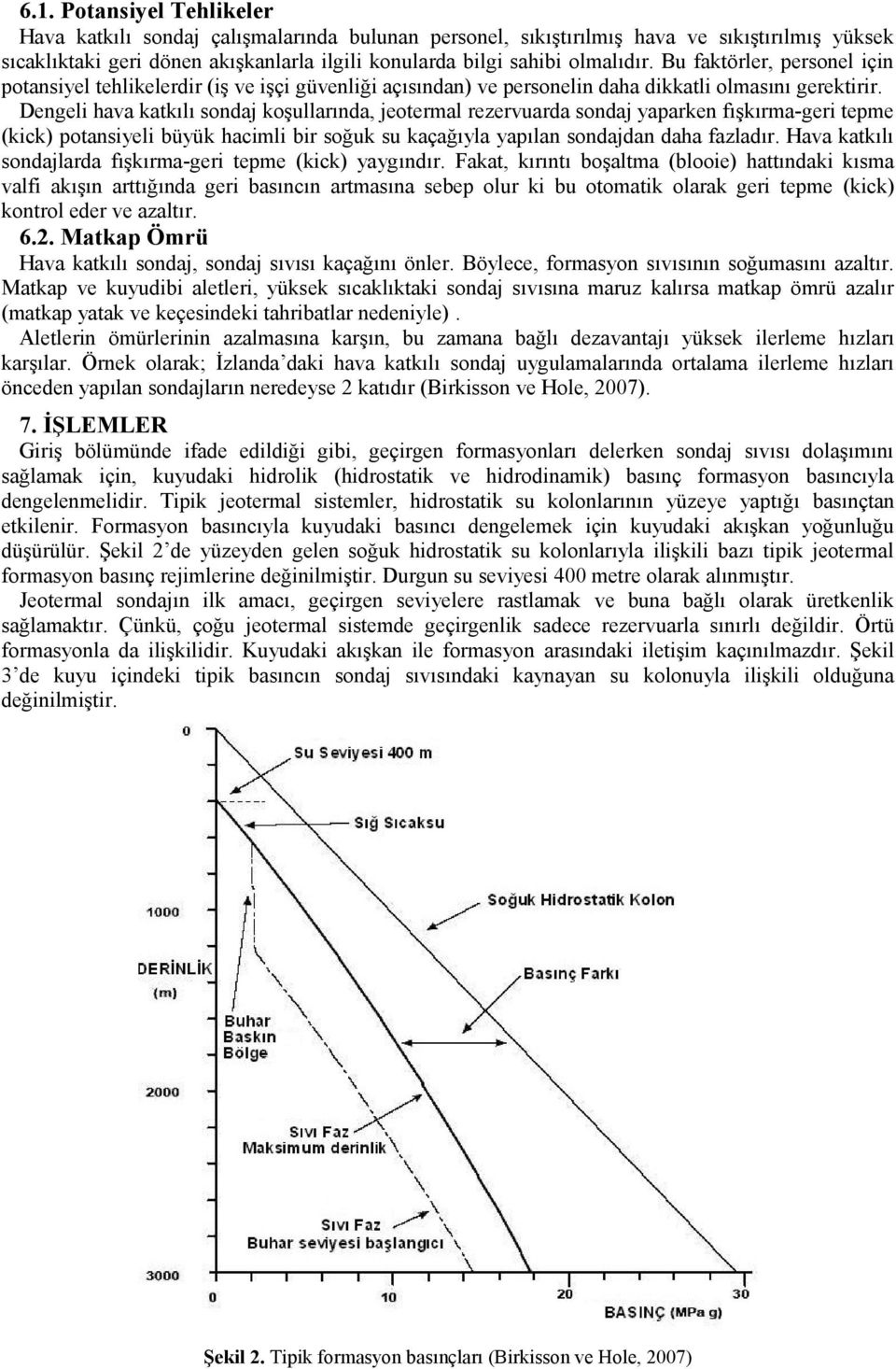 Dengeli hava katkılı sondaj koşullarında, jeotermal rezervuarda sondaj yaparken fışkırma-geri tepme (kick) potansiyeli büyük hacimli bir soğuk su kaçağıyla yapılan sondajdan daha fazladır.