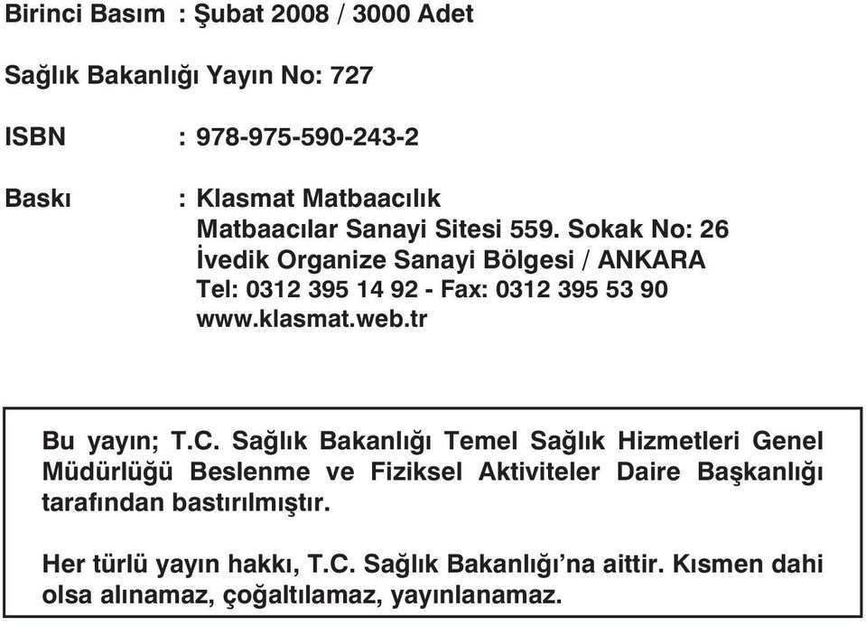 klasmat.web.tr Bu yayın; T.C.