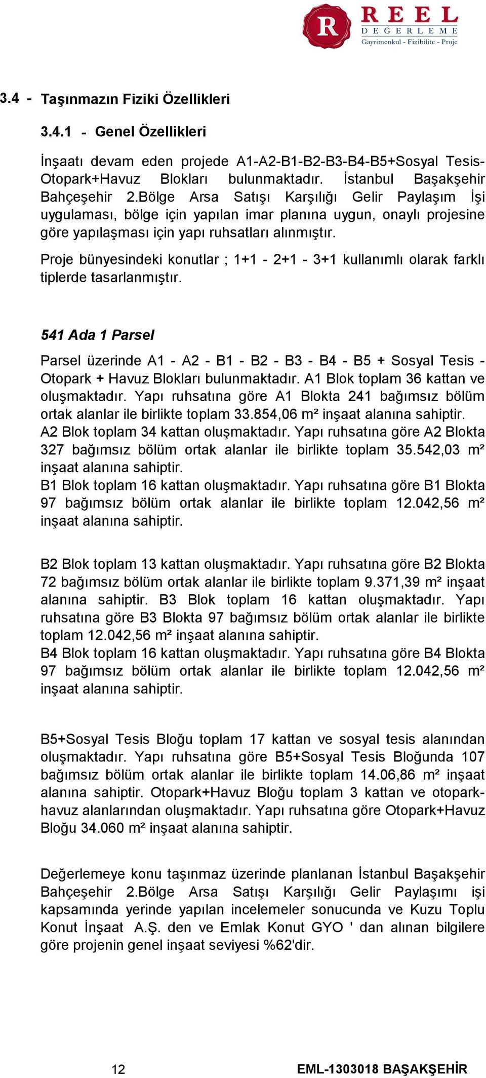 Proje bünyesindeki konutlar ; 1+1 2+1 3+1 kullanımlı olarak farklı tiplerde tasarlanmıştır. 541 Ada 1 Parsel Parsel üzerinde A1 A2 B1 B2 B3 B4 B5 + Sosyal Tesis Otopark + Havuz Blokları bulunmaktadır.