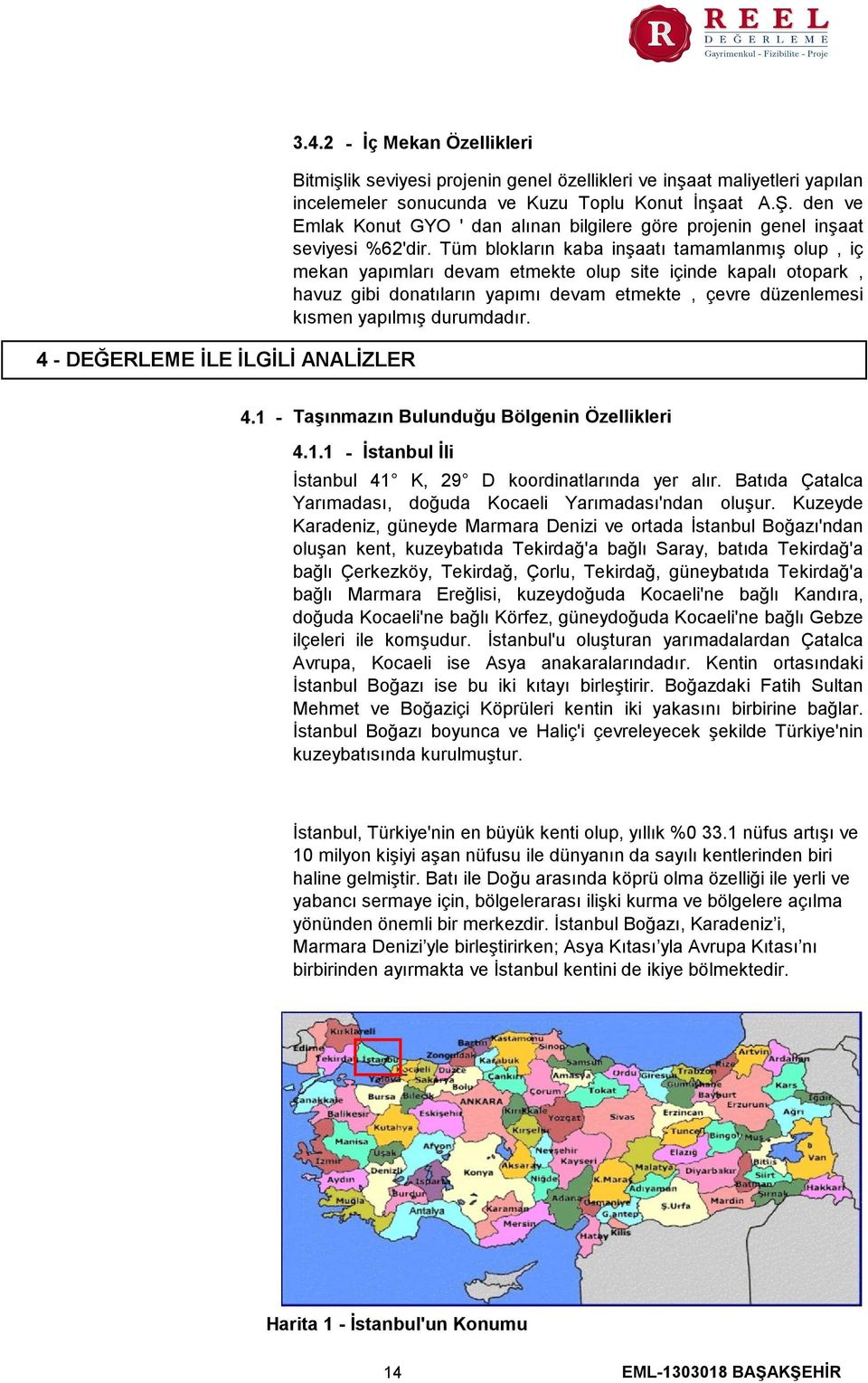 Tüm blokların kaba inşaatı tamamlanmış olup, iç mekan yapımları devam etmekte olup site içinde kapalı otopark, havuz gibi donatıların yapımı devam etmekte, çevre düzenlemesi kısmen yapılmış