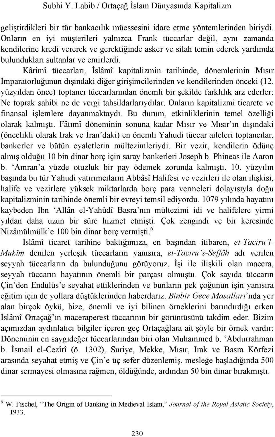 Kârimî tüccarları, İslâmî kapitalizmin tarihinde, dönemlerinin Mısır İmparatorluğunun dışındaki diğer girişimcilerinden ve kendilerinden önceki (12.