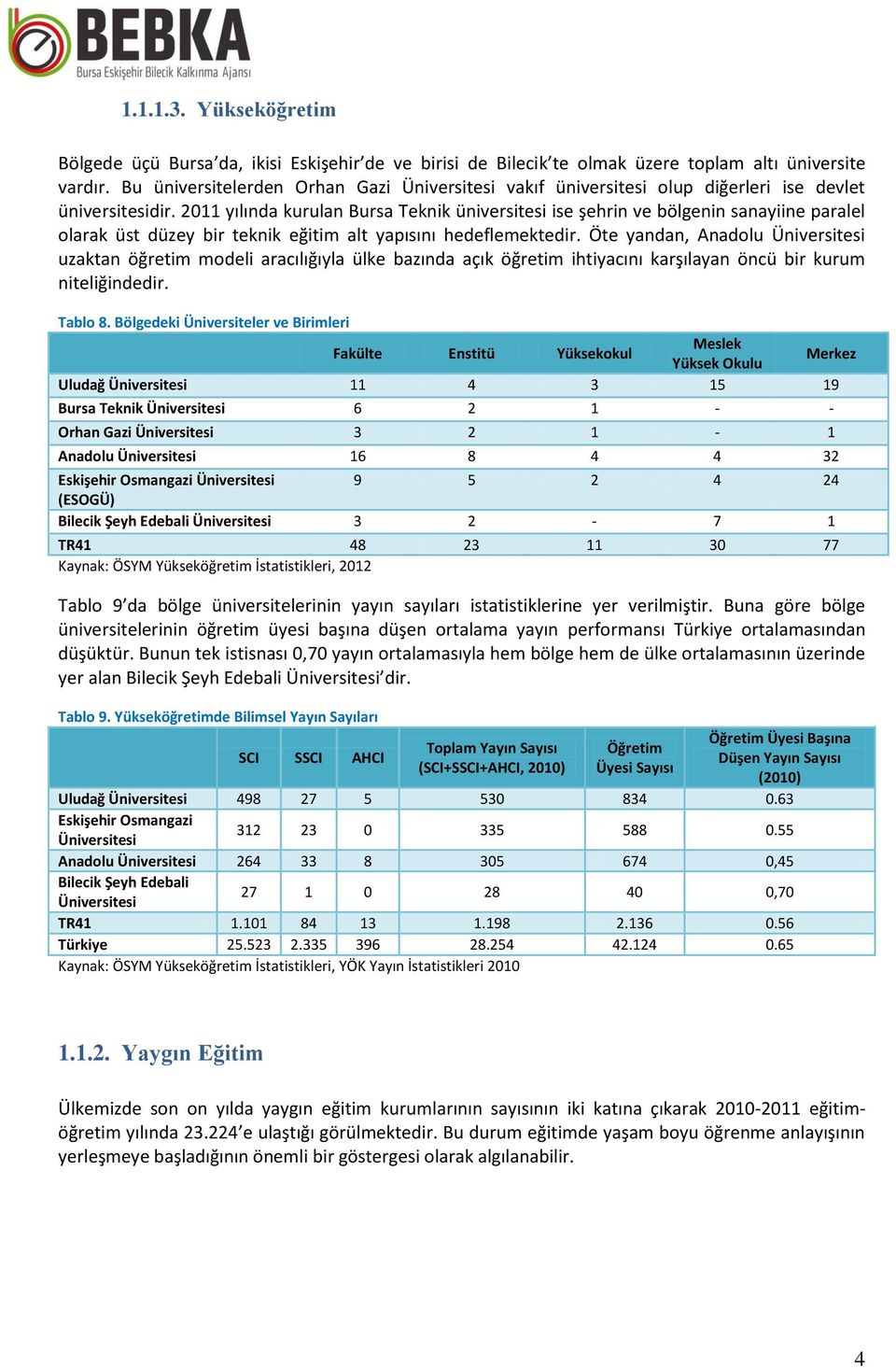 2011 yılında kurulan Bursa Teknik üniversitesi ise şehrin ve bölgenin sanayiine paralel olarak üst düzey bir teknik eğitim alt yapısını hedeflemektedir.