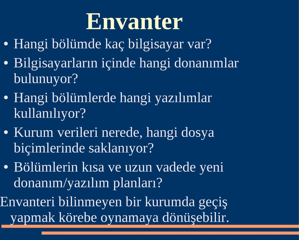 Hangi bölümlerde hangi yazılımlar kullanılıyor?