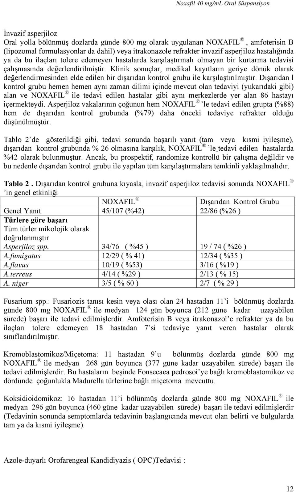 Klinik sonuçlar, medikal kayıtların geriye dönük olarak değerlendirmesinden elde edilen bir dışarıdan kontrol grubu ile karşılaştırılmıştır.