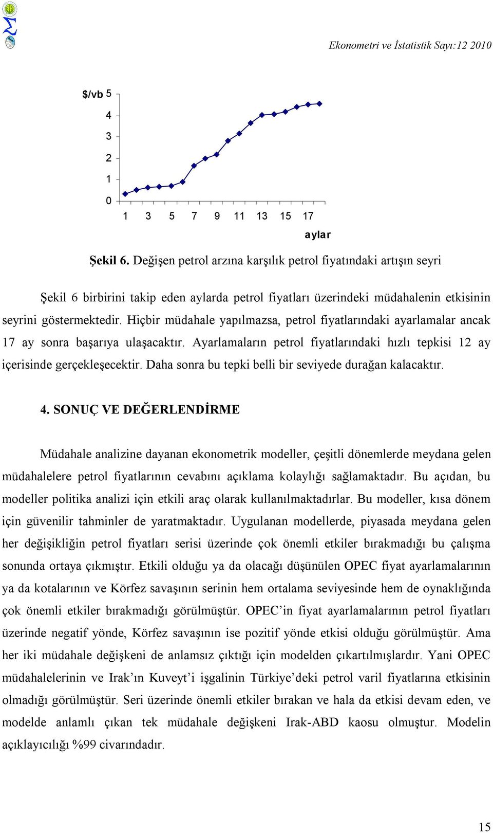 Hiçbir müdahale yapılmazsa, perol fiyalarındaki ayarlamalar ancak 7 ay sonra başarıya ulaşacakır. Ayarlamaların perol fiyalarındaki hızlı epkisi ay içerisinde gerçekleşecekir.