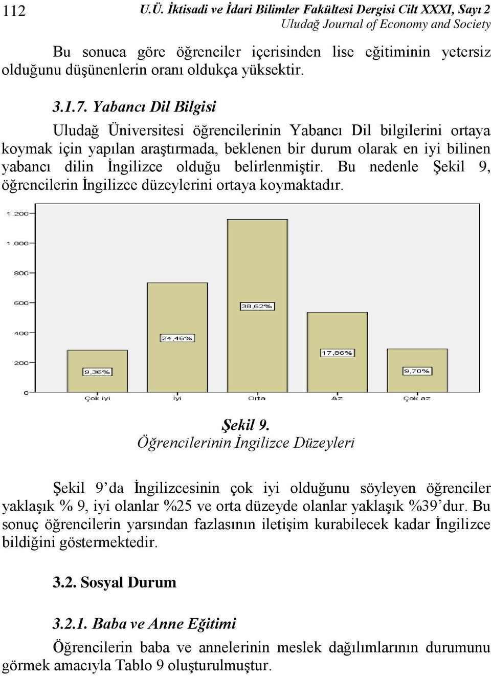 belirlenmiştir. Bu nedenle Şekil 9,