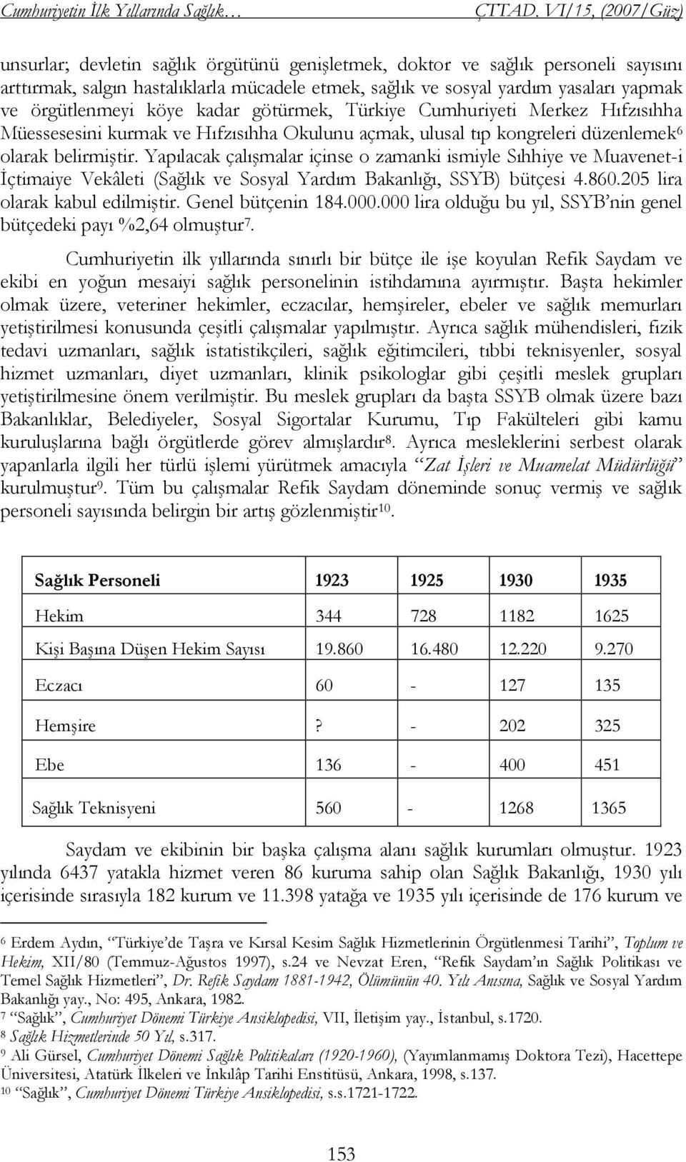 Yapılacak çalışmalar içinse o zamanki ismiyle Sıhhiye ve Muavenet-i İçtimaiye Vekâleti (Sağlık ve Sosyal Yardım Bakanlığı, SSYB) bütçesi 4.860.205 lira olarak kabul edilmiştir. Genel bütçenin 184.000.