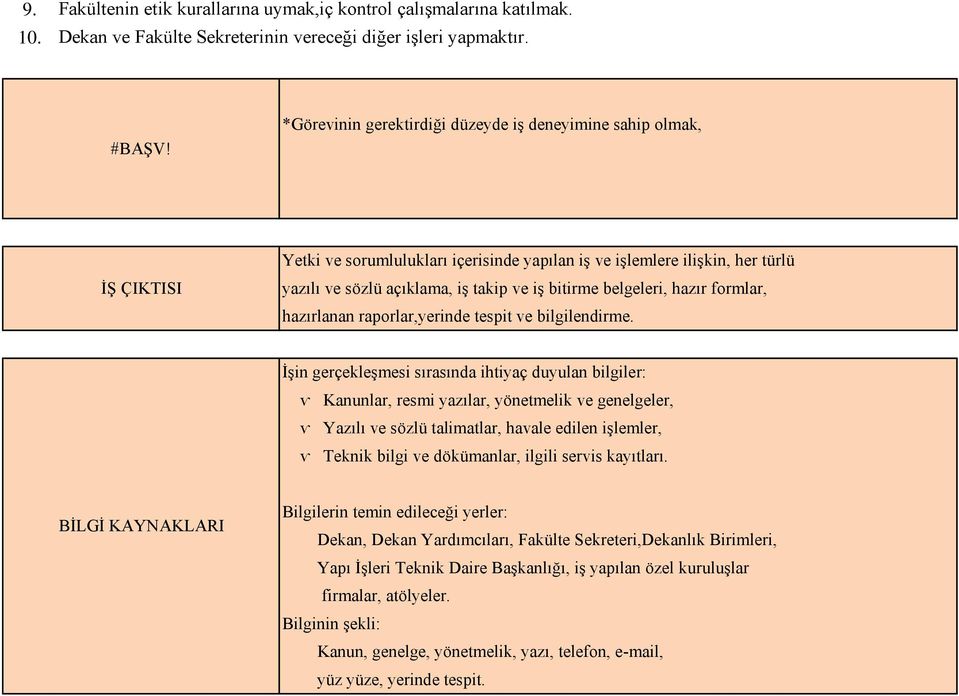 belgeleri, hazır formlar, hazırlanan raporlar,yerinde tespit ve bilgilendirme.