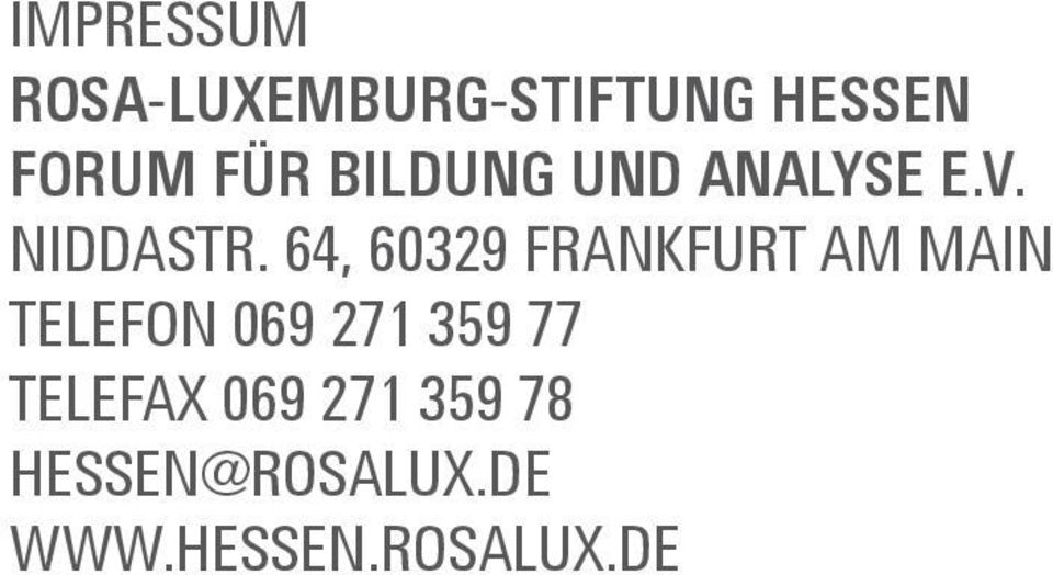 64, 60329 FRANKFURT AM MAIN TELEFON 069 271 359