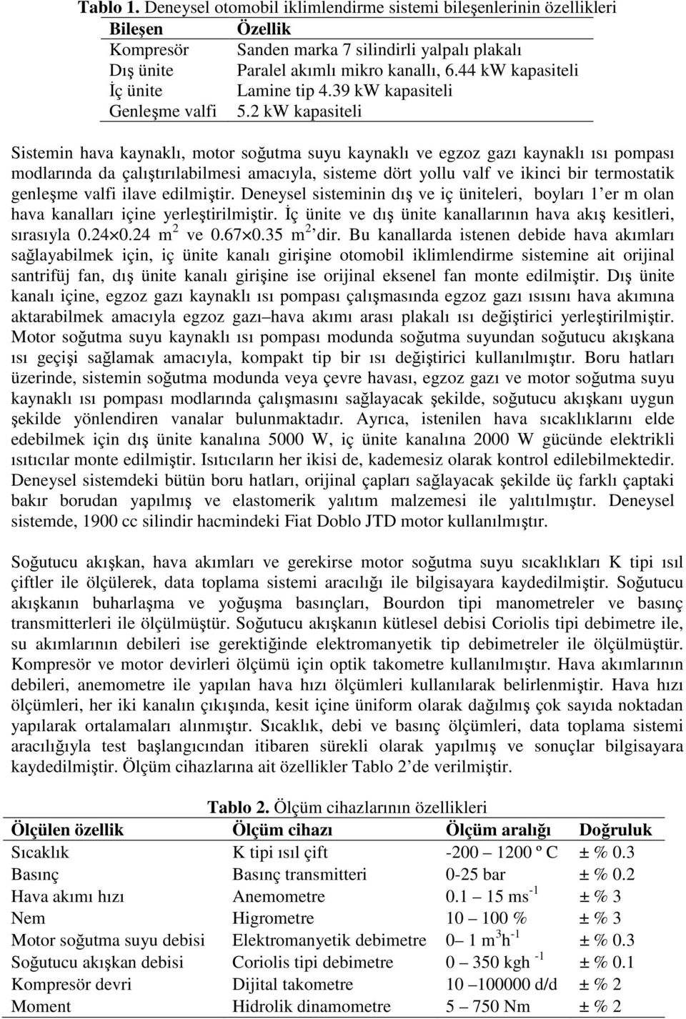 2 kw kapasiteli Sistemin hava kaynaklı, motor soğutma suyu kaynaklı ve egzoz gazı kaynaklı ısı pompası modlarında da çalıştırılabilmesi amacıyla, sisteme dört yollu valf ve ikinci bir termostatik