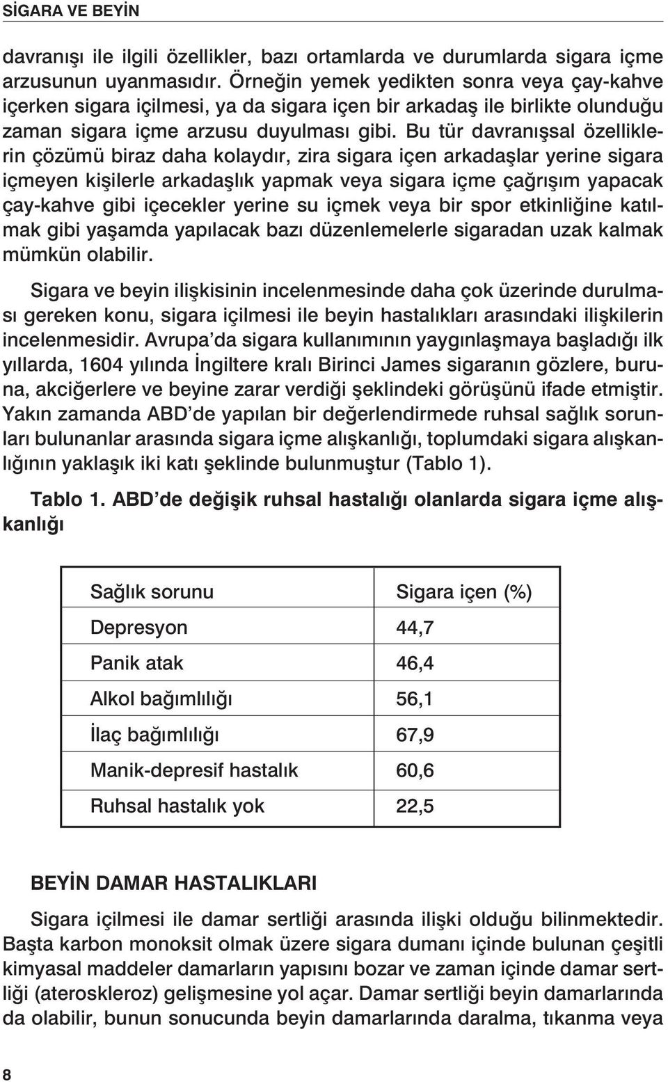 Bu tür davranışsal özelliklerin çözümü biraz daha kolaydır, zira sigara içen arkadaşlar yerine sigara içmeyen kişilerle arkadaşlık yapmak veya sigara içme çağrışım yapacak çay-kahve gibi içecekler