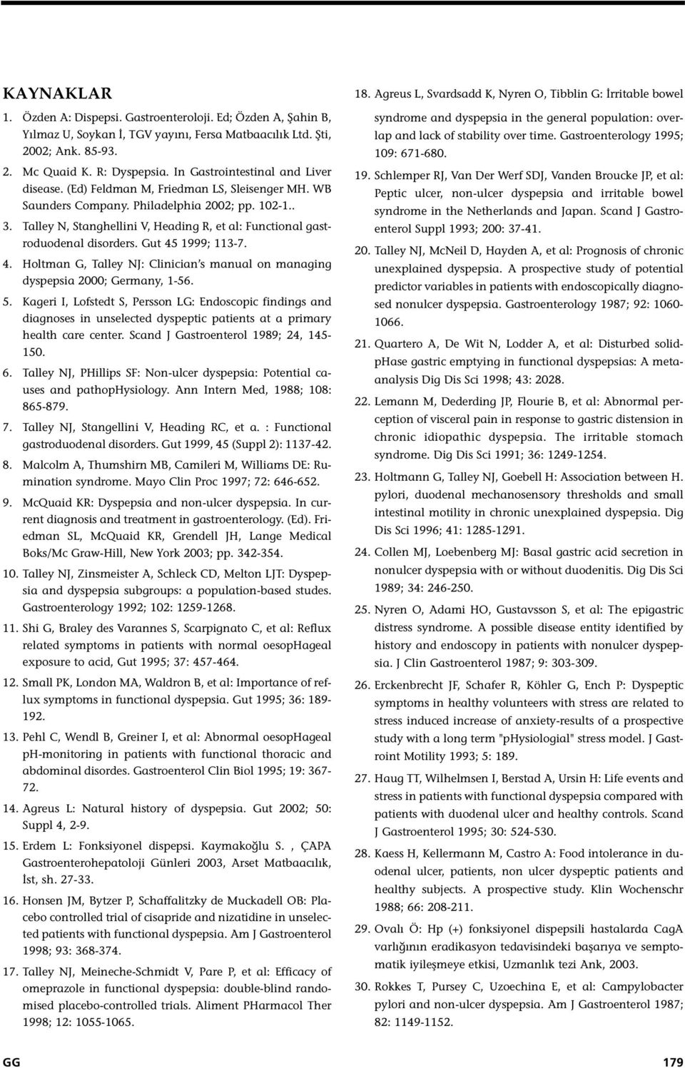 Talley N, Stanghellini V, Heading R, et al: Functional gastroduodenal disorders. Gut 45 1999; 113-7. 4. Holtman G, Talley NJ: Clinician s manual on managing dyspepsia 2000; Germany, 1-56. 5.