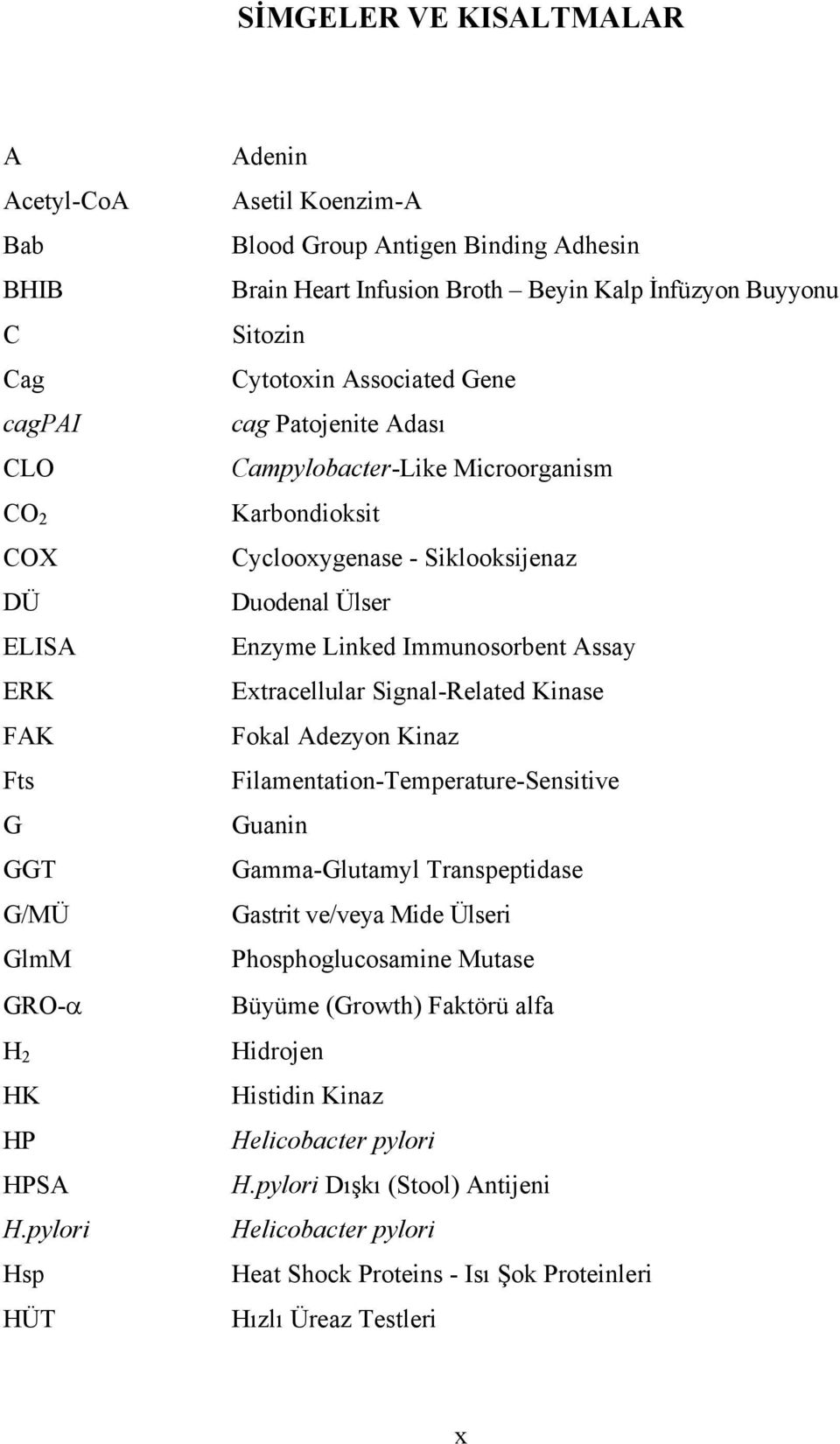 Campylobacter-Like Microorganism Karbondioksit Cyclooxygenase - Siklooksijenaz Duodenal Ülser Enzyme Linked Immunosorbent Assay Extracellular Signal-Related Kinase Fokal Adezyon Kinaz