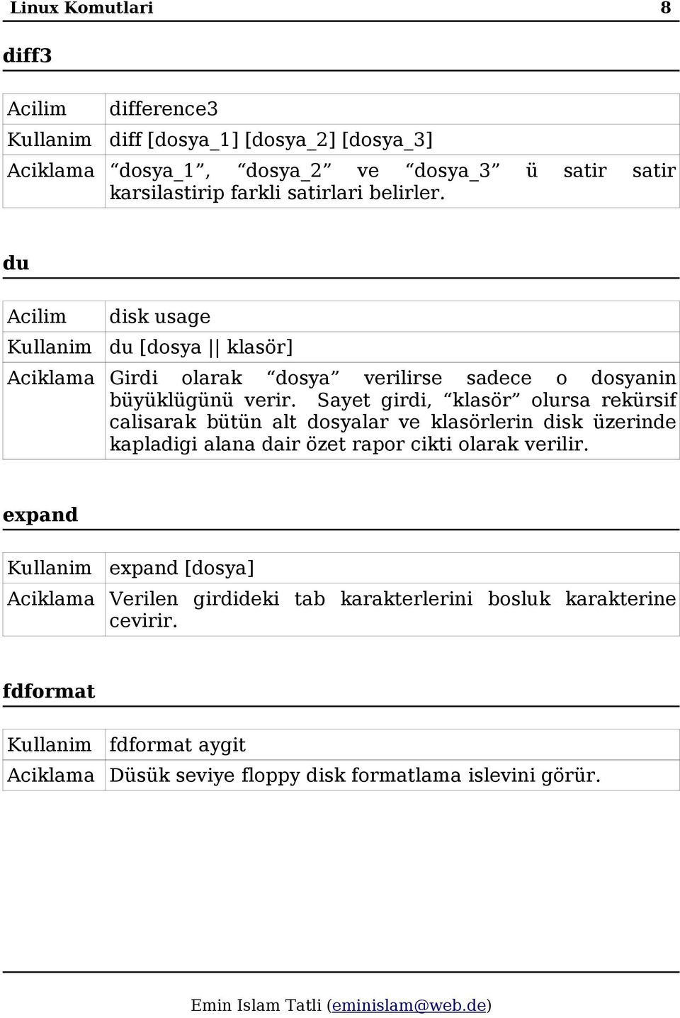 Sayet girdi, klasör olursa rekürsif calisarak bütün alt dosyalar ve klasörlerin disk üzerinde kapladigi alana dair özet rapor cikti olarak