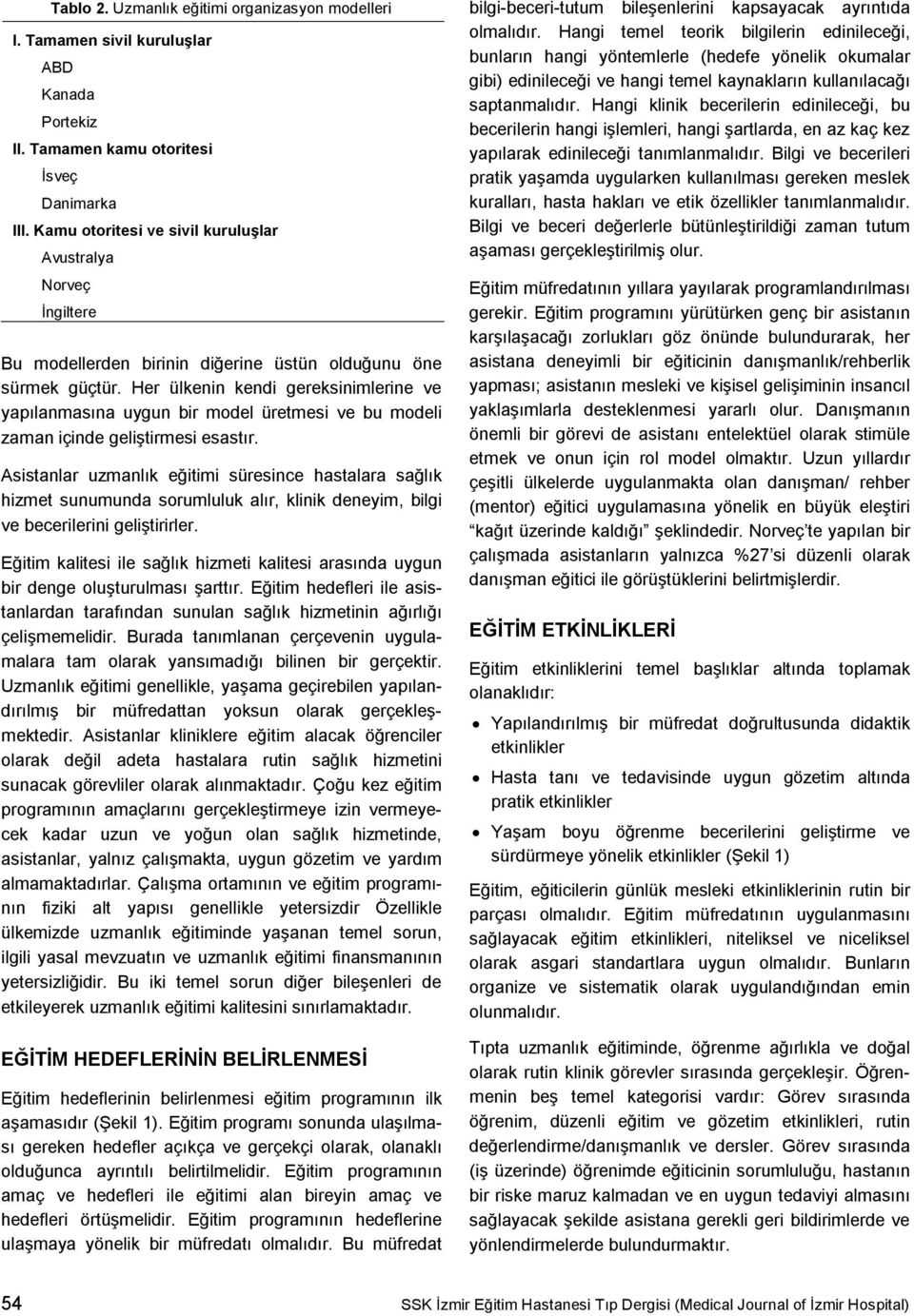 Her ülkenin kendi gereksinimlerine ve yapılanmasına uygun bir model üretmesi ve bu modeli zaman içinde geliştirmesi esastır.