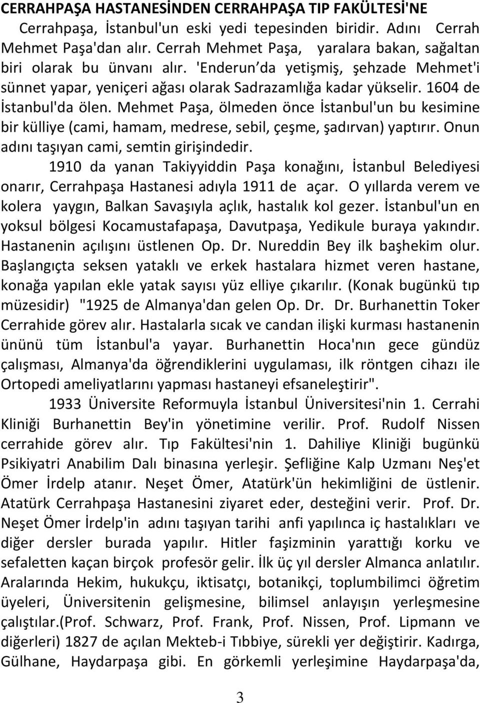 1604 de İstanbul'da ölen. Mehmet Paşa, ölmeden önce İstanbul'un bu kesimine bir külliye (cami, hamam, medrese, sebil, çeşme, şadırvan) yaptırır. Onun adını taşıyan cami, semtin girişindedir.