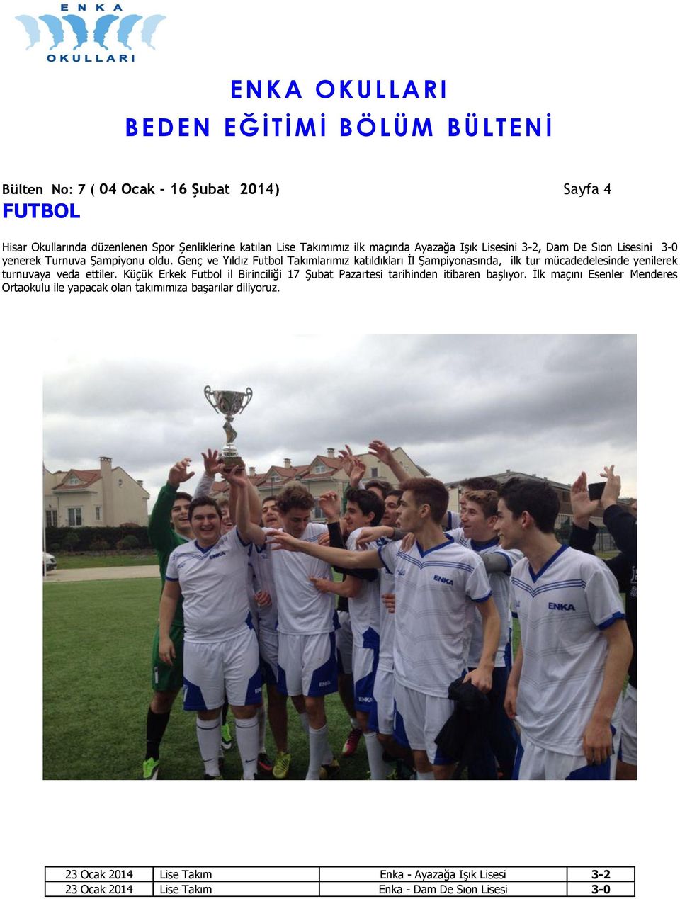 Genç ve Yıldız Futbol Takımlarımız katıldıkları İl Şampiyonasında, ilk tur mücadedelesinde yenilerek turnuvaya veda ettiler.