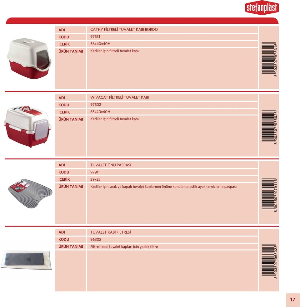 ÖNÜ PASPASI 97911 39x35 Kediler için açık ve kapalı tuvalet kaplarının önüne konulan