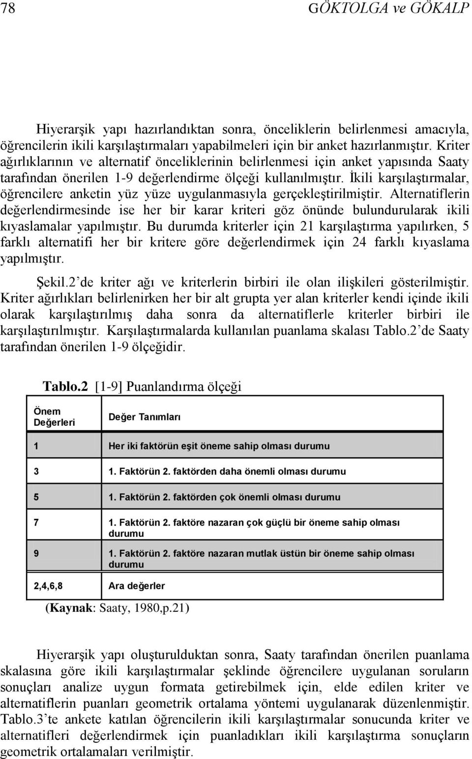 Ġkili karģılaģtırmalar, öğrencilere anketin yüz yüze uygulanmasıyla gerçekleģtirilmiģtir.