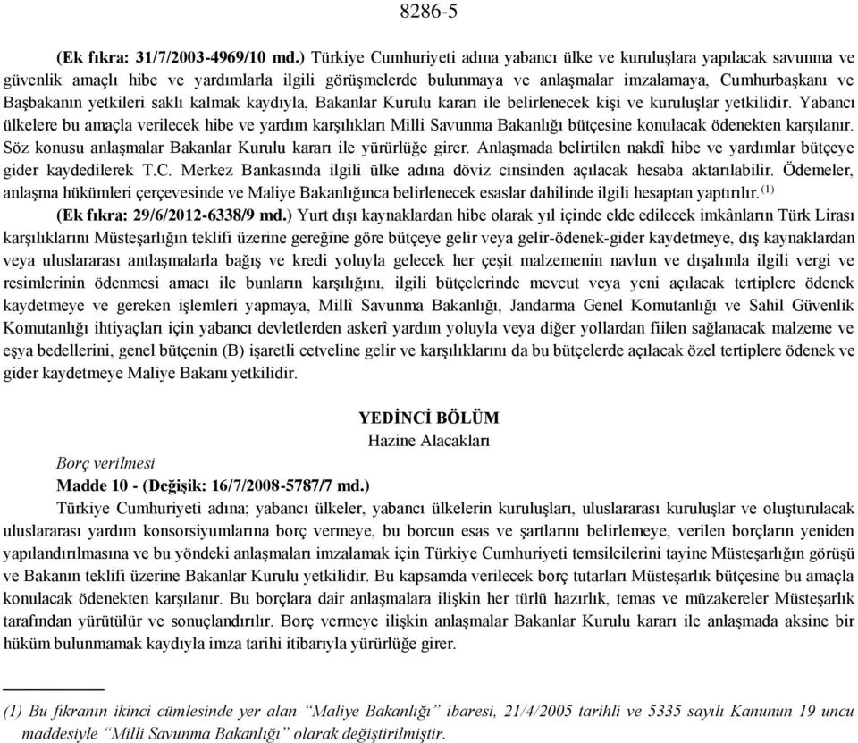 yetkileri saklı kalmak kaydıyla, Bakanlar Kurulu kararı ile belirlenecek kişi ve kuruluşlar yetkilidir.