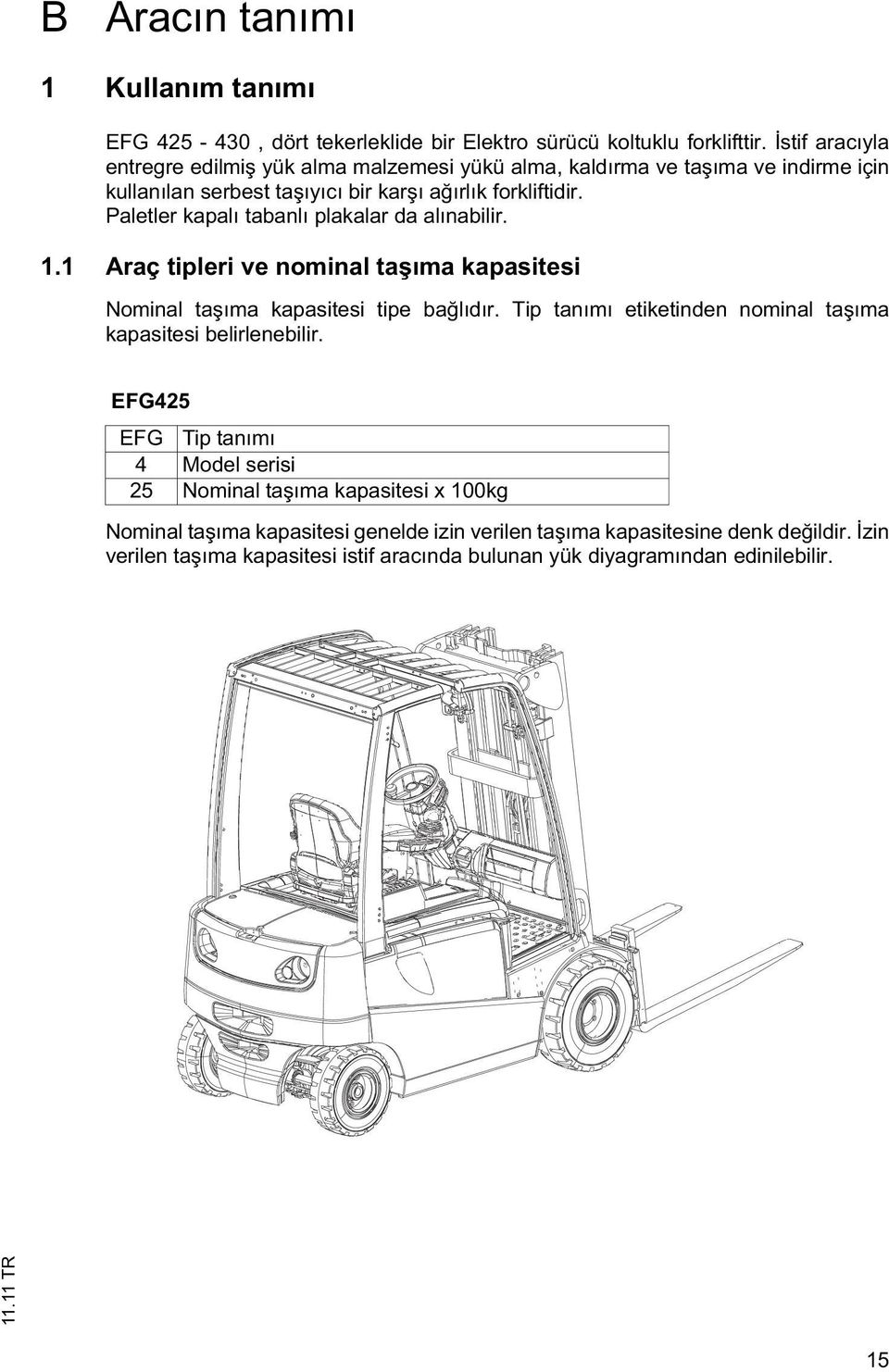 Paletler kapalı tabanlı plakalar da alınabilir. 1.1 Araç tipleri ve nominal ta ıma kapasitesi Nominal ta ıma kapasitesi tipe ba lıdır.