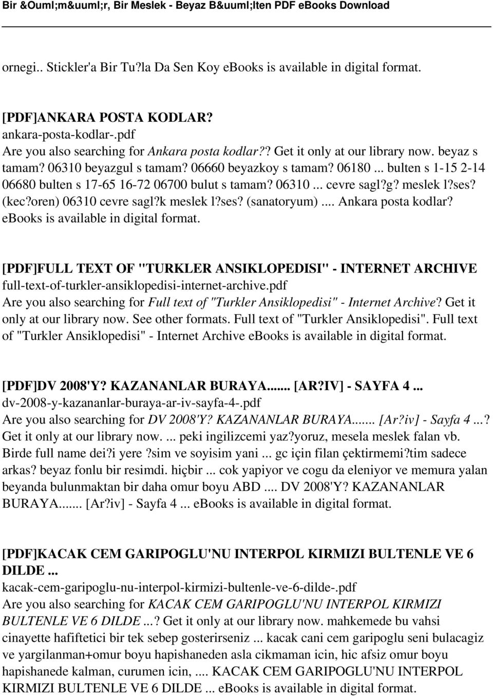 ses? (kec?oren) 06310 cevre sagl?k meslek l?ses? (sanatoryum)... Ankara posta kodlar? ebooks is available in digital format.