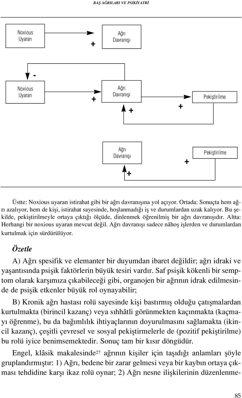 Bu flekilde, pekifltirilmeyle ortaya ç kt ölçüde, dinlenmek ö renilmifl bir a r davran fl d r. Altta: Herhangi bir noxious uyaran mevcut de il.