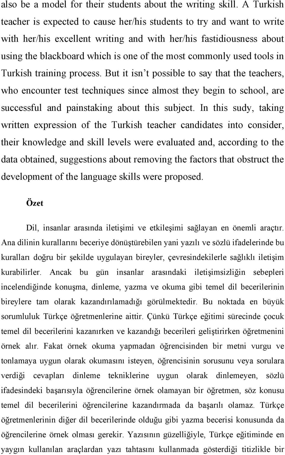 commonly used tools in Turkish training process.