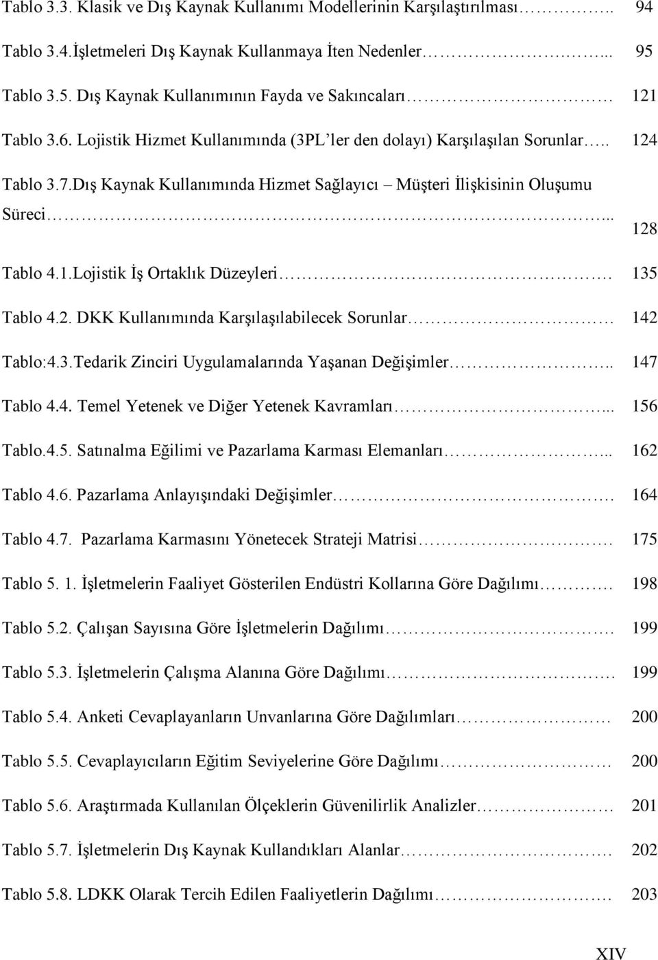 DıĢ Kaynak Kullanımında Hizmet Sağlayıcı MüĢteri ĠliĢkisinin OluĢumu Süreci... 128 Tablo 4.1.Lojistik ĠĢ Ortaklık Düzeyleri. 135 Tablo 4.2. DKK Kullanımında KarĢılaĢılabilecek Sorunlar 142 Tablo:4.3.Tedarik Zinciri Uygulamalarında YaĢanan DeğiĢimler.