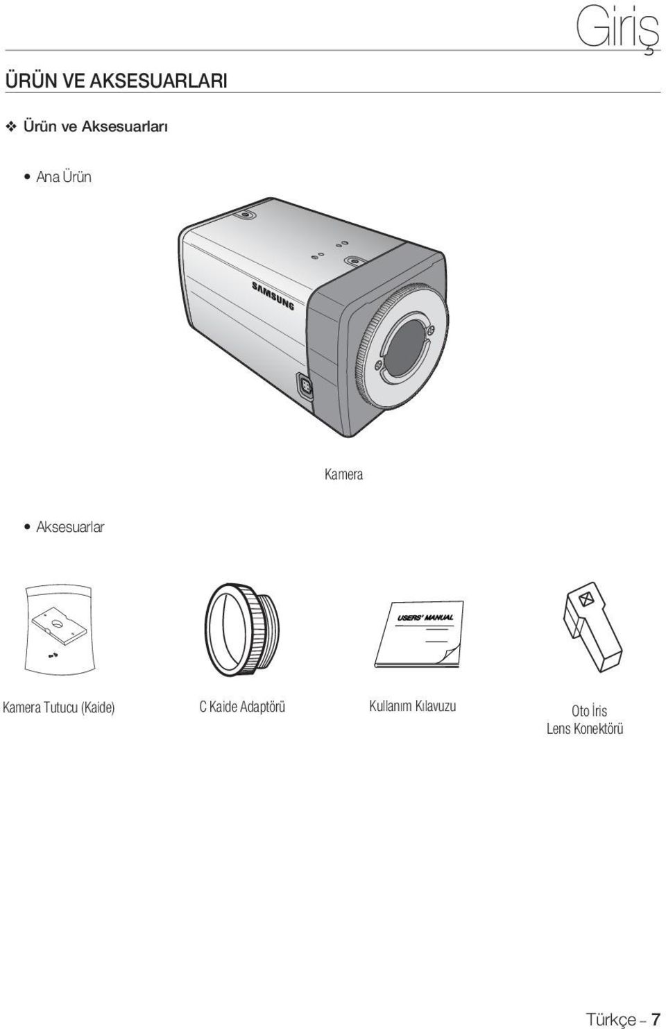 Kamera Tutucu (Kaide) C Kaide Adaptörü