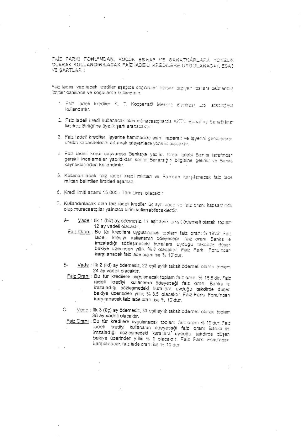 ssünenmiî ümrüer dahliinde ve koşullarda kuliandıniır. 1. Fai: iadeli krsdiier K. T. Kooperatif Merkez Bankası _:d grsctııc-svic kuliandıniır. L.