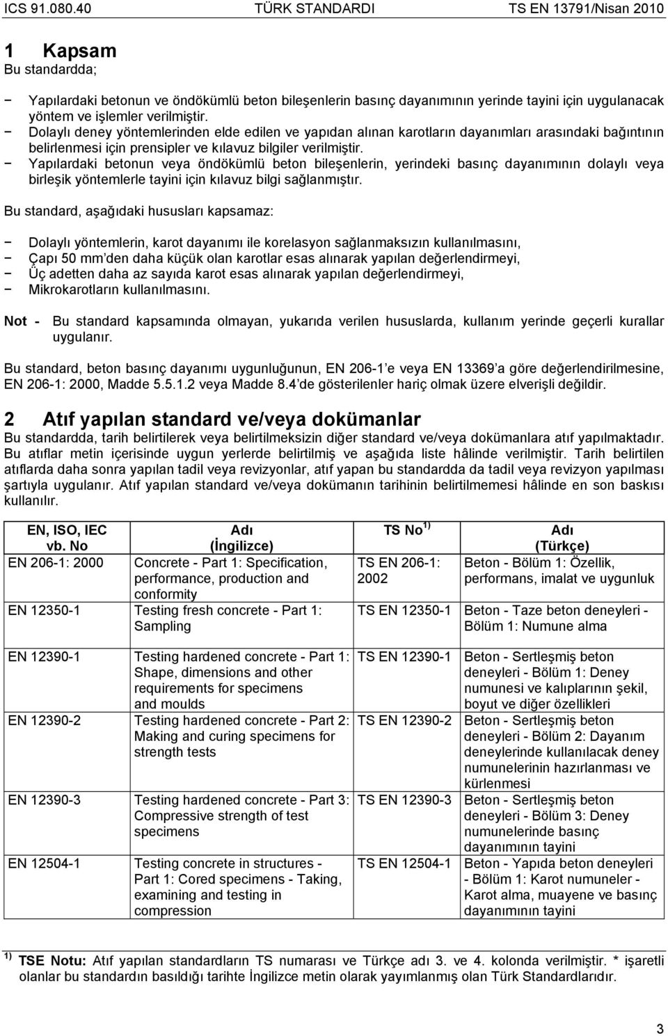 Yapılardaki betonun veya öndökümlü beton bileşenlerin, yerindeki basınç dayanımının dolaylı veya birleşik yöntemlerle tayini için kılavuz bilgi sağlanmıştır.