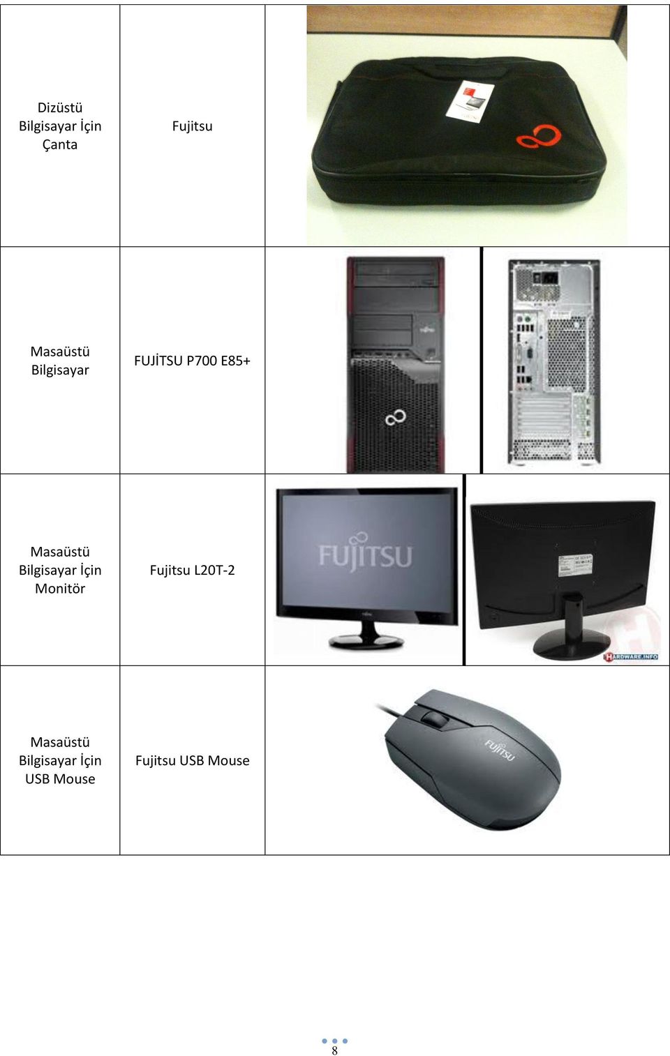 Masaüstü Bilgisayar İçin Monitör Fujitsu