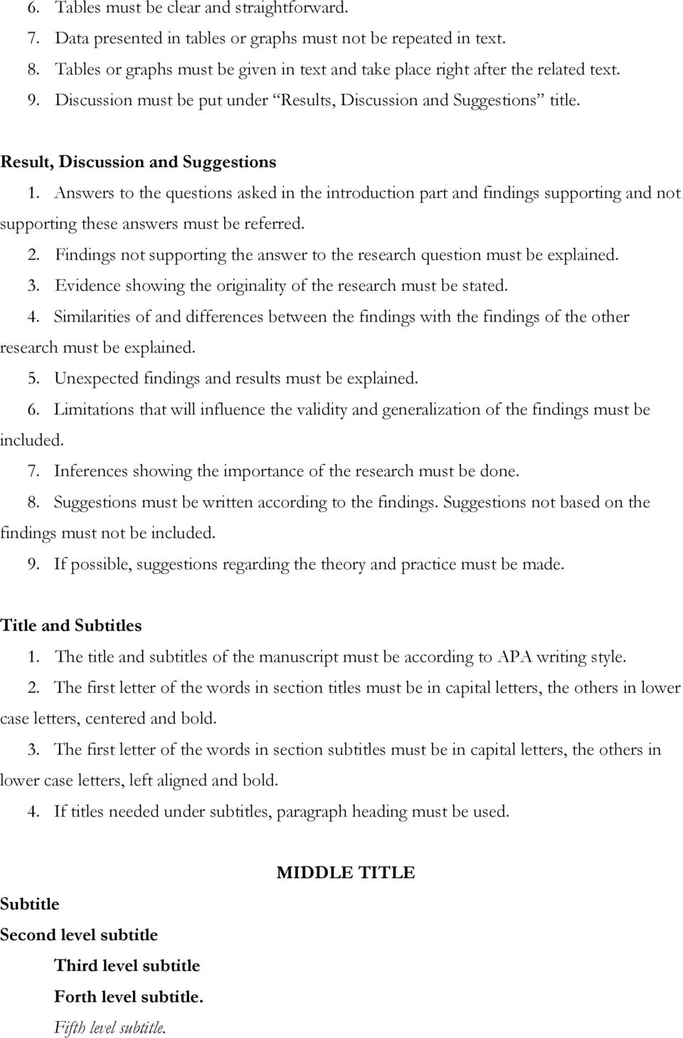 Answers to the questions asked in the introduction part and findings supporting and not supporting these answers must be referred. 2.