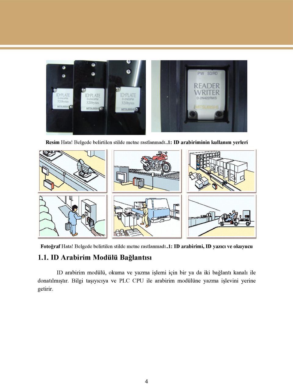 .1: ID arabirimi, ID yazıcı ve okuyucu 1.1. ID Arabirim Modülü Bağlantısı ID arabirim modülü, okuma